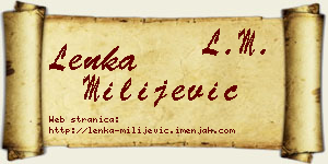 Lenka Milijević vizit kartica